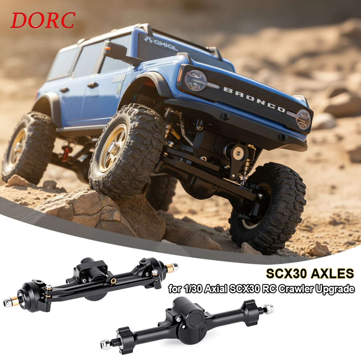 Rc Crawler Axle Parts - مجموعة محاور أمامية وخلفية من الألومنيوم