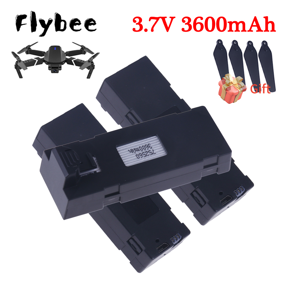 Drone E88 Rc Quadcopter - 3.7 فولت 3600 مللي أمبير ترقية