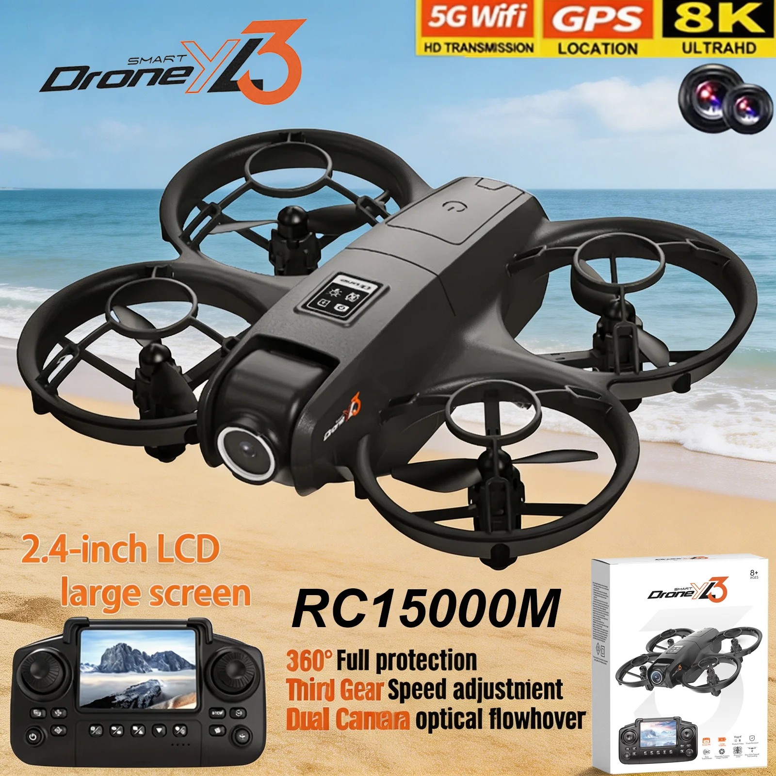 Drone E88Pro Rc 4K - طائرة بدون طيار YL3 RC جديدة