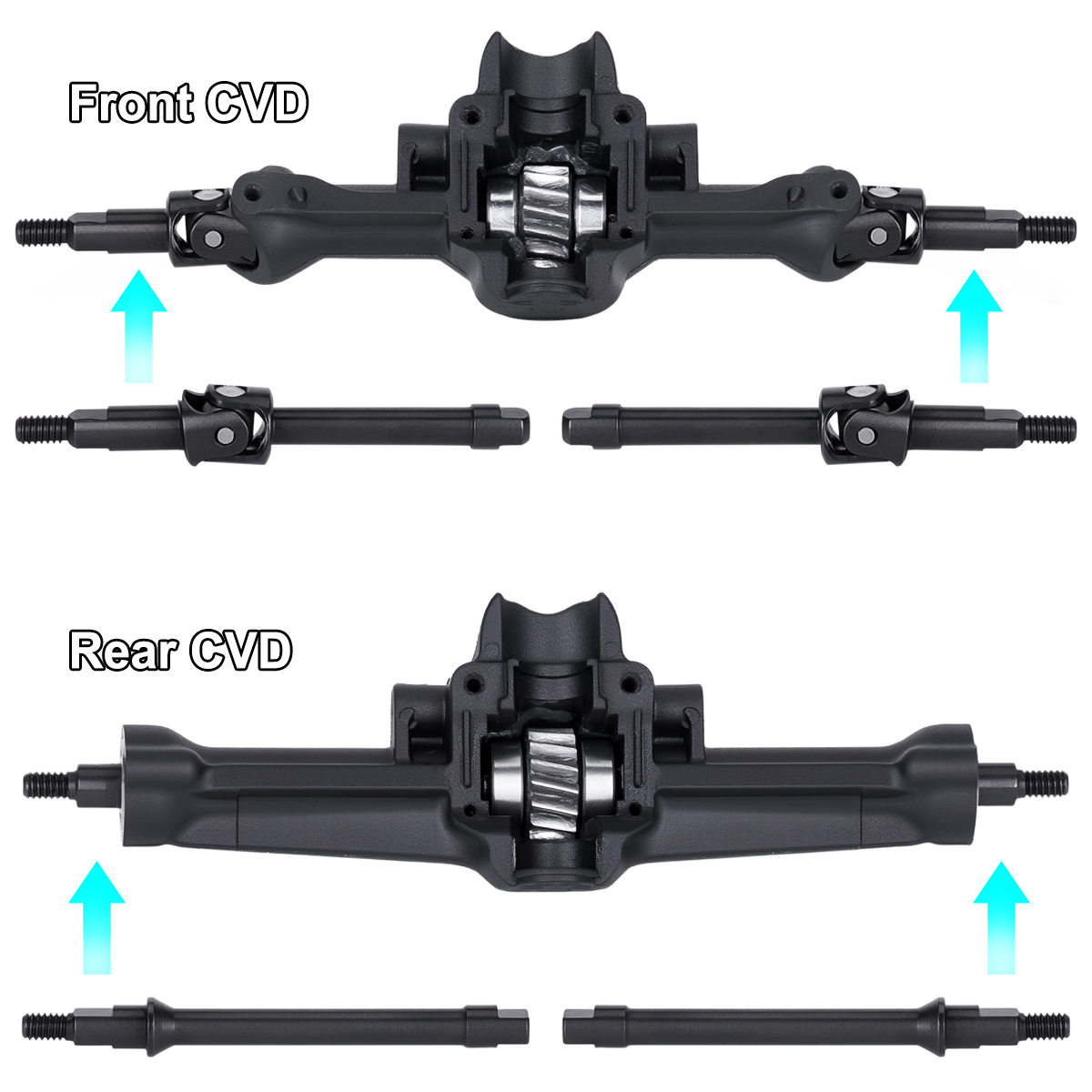 Rc Crawler Axle Parts - 4 قطع من أعمدة CVD الفولاذية