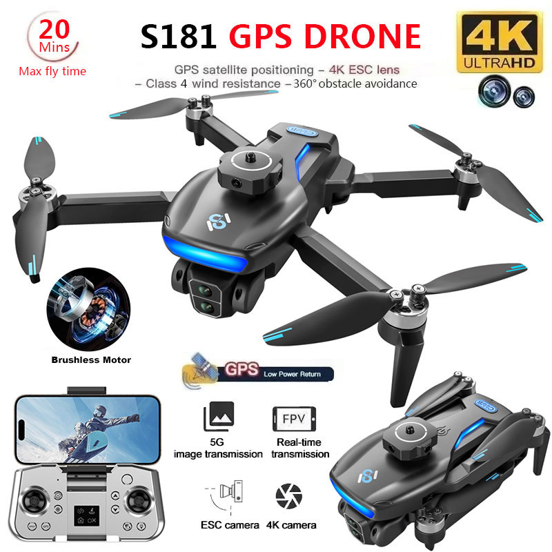 Drone E88Pro Rc 4K - مروحية رباعية احترافية بدون فرش ،