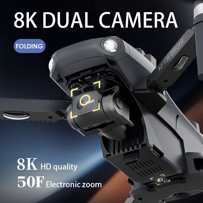 2022 جديد KF106 ماكس الطائرة ب - مراجعة Drone E88Pro Rc 4K وسعره