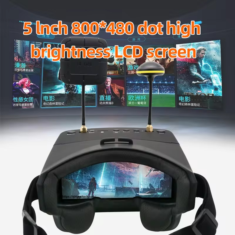 5.8G نظارات 40CH 5 بوصة 800*48 - مراجعة Fpv Goggles Headset وسعره