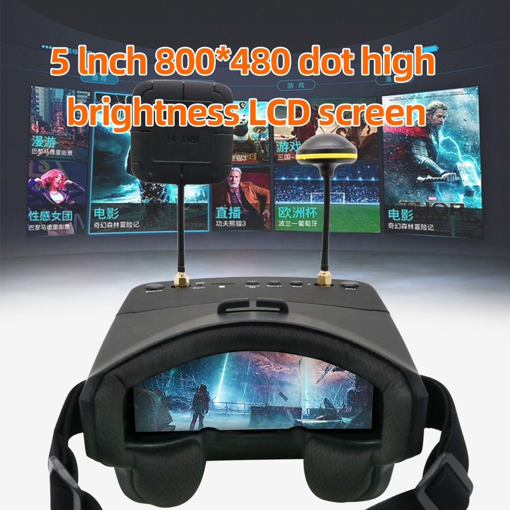 نظارات FPV طراز EV800D 5.8G 40 - مراجعة Fpv Goggles Headset وسعره