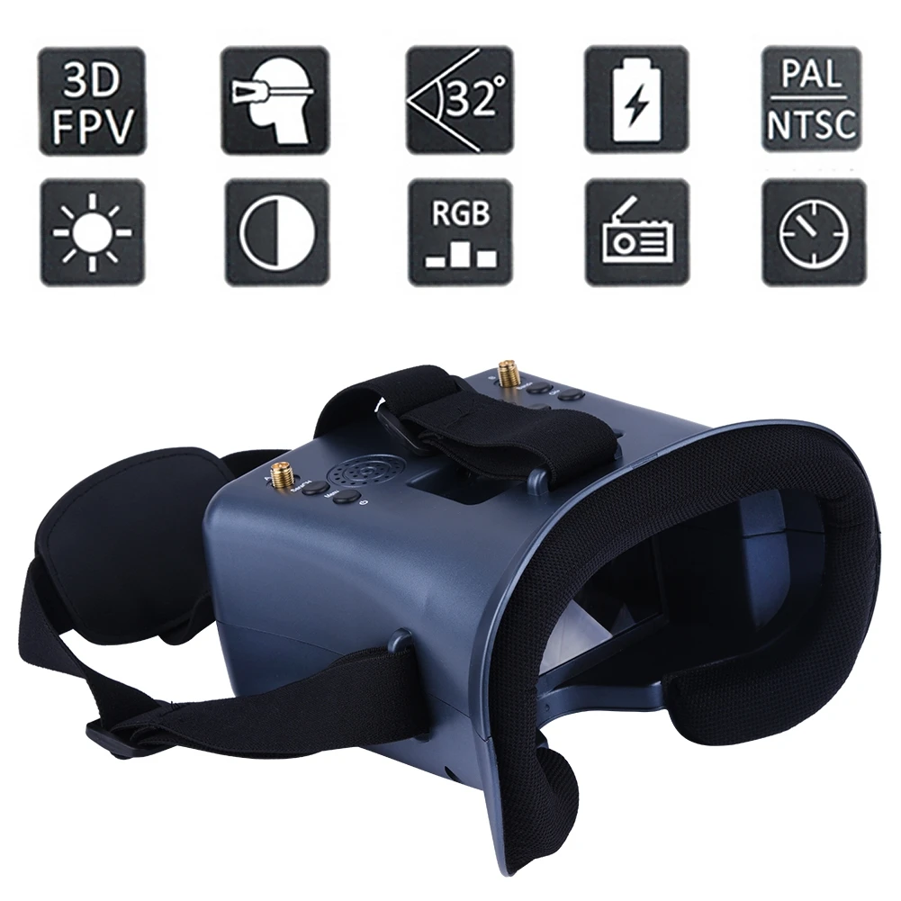 5.8G 40CH 4.3 بوصة 800*480 سما - مراجعة Fpv Goggles Headset وسعره