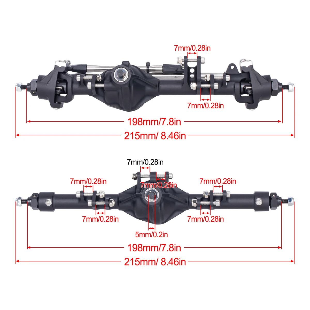 محاور أمامية وخلفية مستقيمة من - مراجعة Rc Crawler Axle Parts وسعره