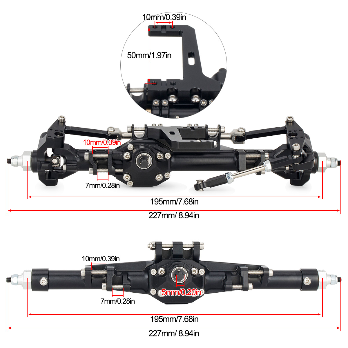 مجموعة المحور المستقيم الأمامي - مراجعة Rc Crawler Axle Parts وسعره