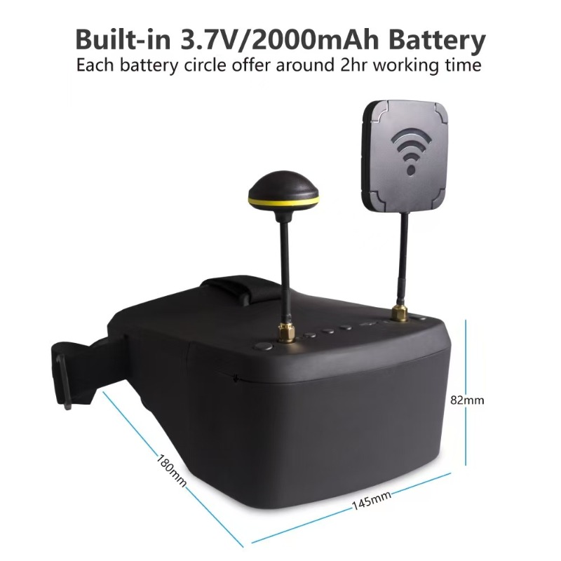 نظارات Eachine 800D 5.8G 40CH  - مراجعة Fpv Goggles Headset وسعره